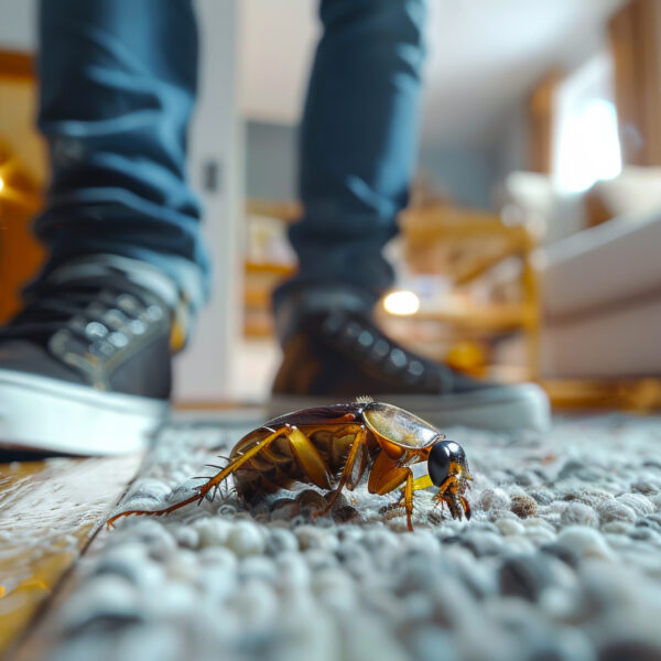 Vecteezy cockroach is crawling on the floor in the foreground and man 46371078 600x600