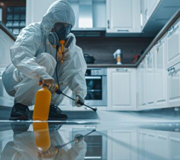 Vecteezy person in hazmat suit disinfecting kitchen with sprayer 45826658 360x320